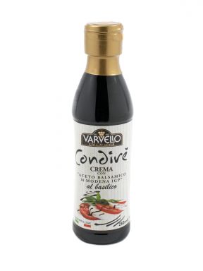 VARVELLO BALSAMIC VINEGAR OF MODENA I.G.P. INFUSED WITH BASIL GLAZE 8.4 fl. oz